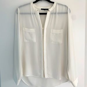 Ro & De sheer white blouse